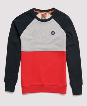 Superdry Collective Colour Block Crew Férfi Pulóver Szürke | NCZQG5634